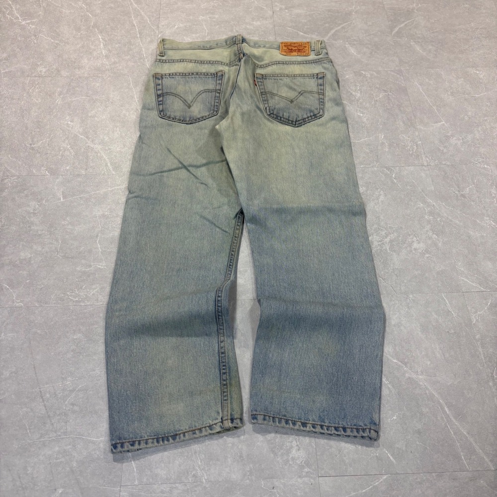 Levis 505 Regular Fit Jeans Light Wash Denim 34x29 Mens 4637